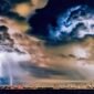 Ilustrasi, Awan gelap dan hujan di kawasan Jakarta, ilustrasi peringatan cuaca BMKG. (Posnews/Net)