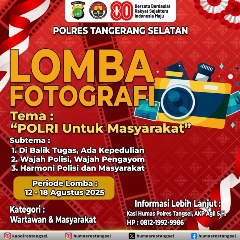 Lomba fotografi Polres Tangsel HUT RI.