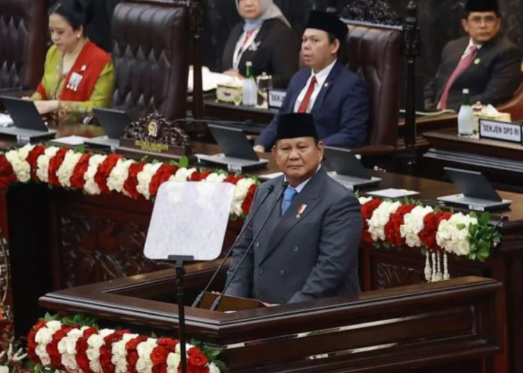 Presiden Prabowo Subianto menegaskan penghapusan tantiem komisaris BUMN dalam pidato RAPBN 2026 di Jakarta. (Dok-Istimewa)