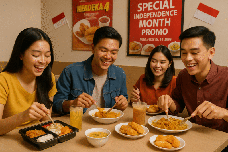Promo kemerdekaan Agustus 2025 dari berbagai restoran dan brand makanan, berlaku hingga 31 Agustus 2025. (Dok-onlinews)