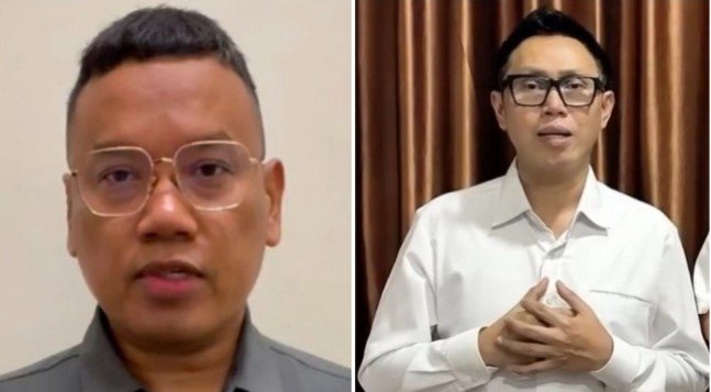 Wakil Ketua Umum PAN Viva Yoga membacakan keputusan penonaktifan Eko Patrio dan Uya Kuya dari DPR RI, Minggu (31/8/2025). (Dok-Istimewa)