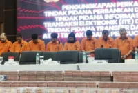 Penangkapan sembilan tersangka pembobolan rekening dormant Rp204 miliar oleh Bareskrim Polri. Dok: Polri