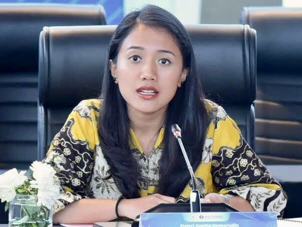 Politisi Partai Golkar, Puteri Komarudin, merespons santai isu dirinya ditunjuk menggantikan Dito Ariotedjo sebagai Menpora, Selasa (9/9/2025). Dok-Partai Golkar