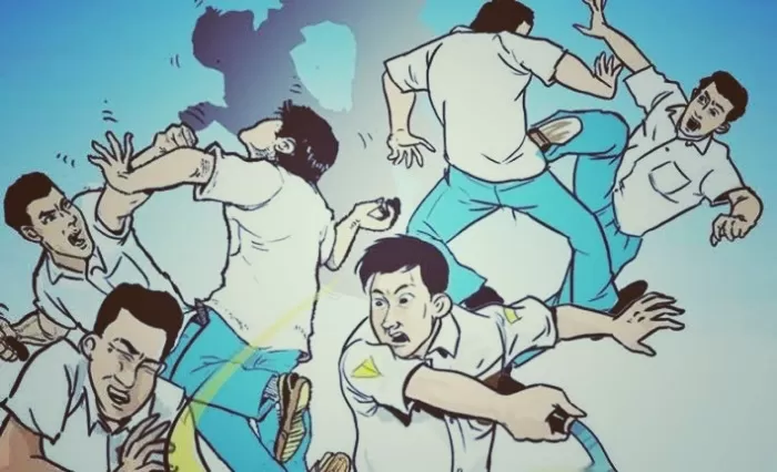 Ilustrasi, Dua kelompok remaja bentrok. Dok: Istimewa