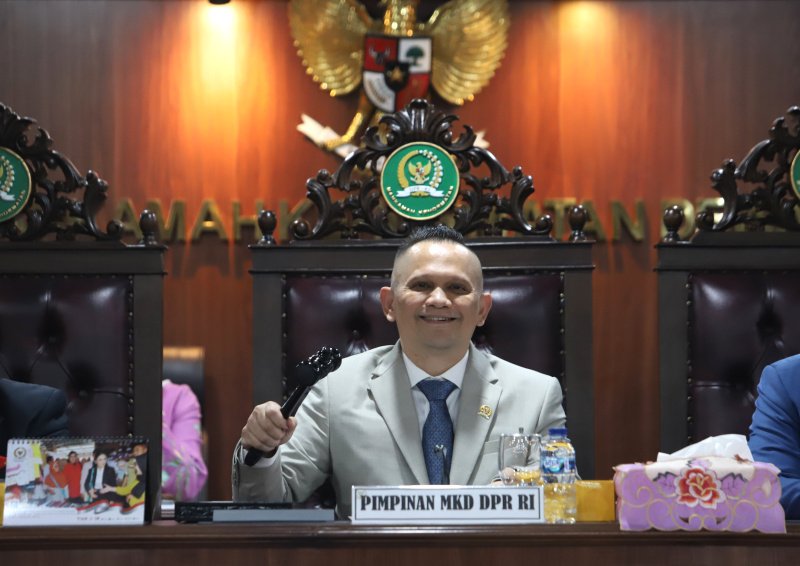 Ketua MKD DPR, Nazaruddin Dek Gam, menegaskan MKD bisa memanggil anggota DPR lain terkait aksi joget di Sidang Tahunan MPR 2025. (Dok-DPR RI)