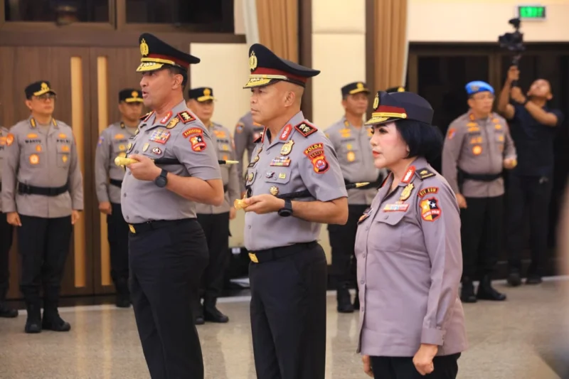 Upacara kenaikan pangkat 27 perwira tinggi Polri di Rupattama Mabes Polri Jakarta. Dok-Polri
