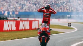 Marc Marquez rayakan gelar juara dunia MotoGP 2025 di Motegi Jepang. Dok: Alpines Star