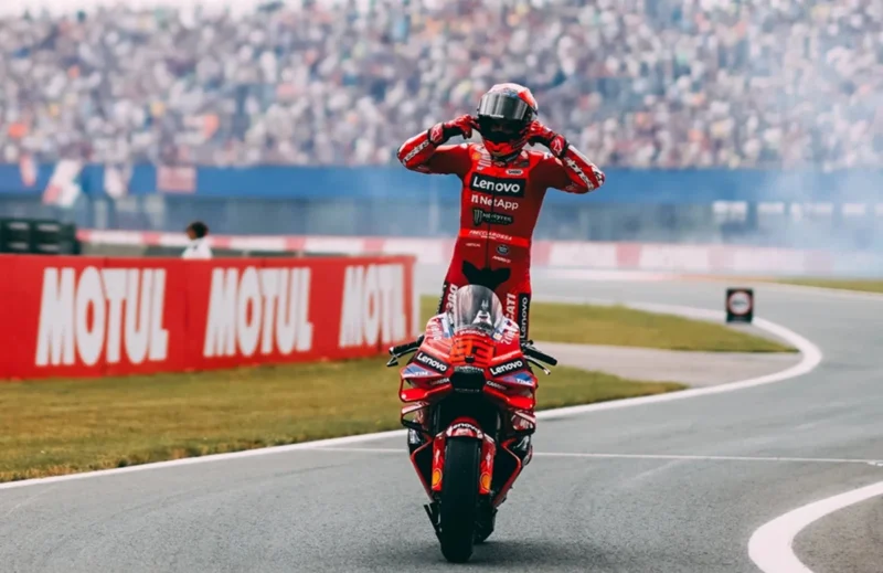 Marc Marquez rayakan gelar juara dunia MotoGP 2025 di Motegi Jepang. Dok: Alpines Star