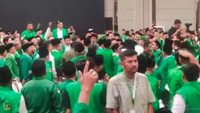 Kericuhan Muktamar X PPP di Jakarta, kursi beterbangan dan kader terluka. Dok: Istimewa