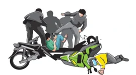 Ilustrasi, pengendara motor menganiaya. Dok: Istmewa