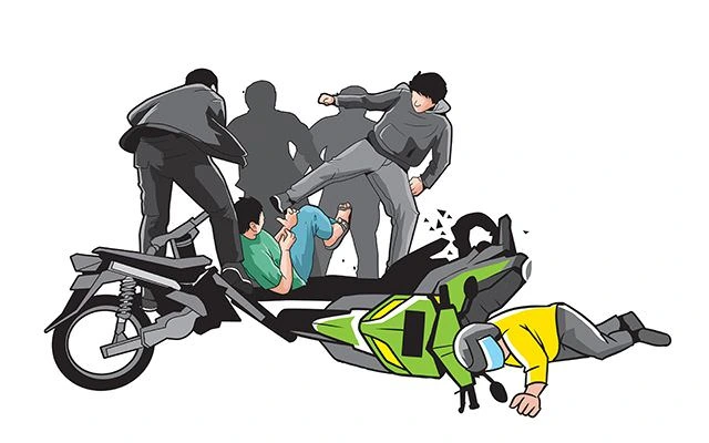 Ilustrasi pengendara motor penganiayaan. Dok: Istmewa