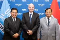 Gianni Infantino dan Erick Thohir usai bertemu Presiden Prabowo di New York.