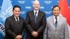 Gianni Infantino dan Erick Thohir usai bertemu Presiden Prabowo di New York.