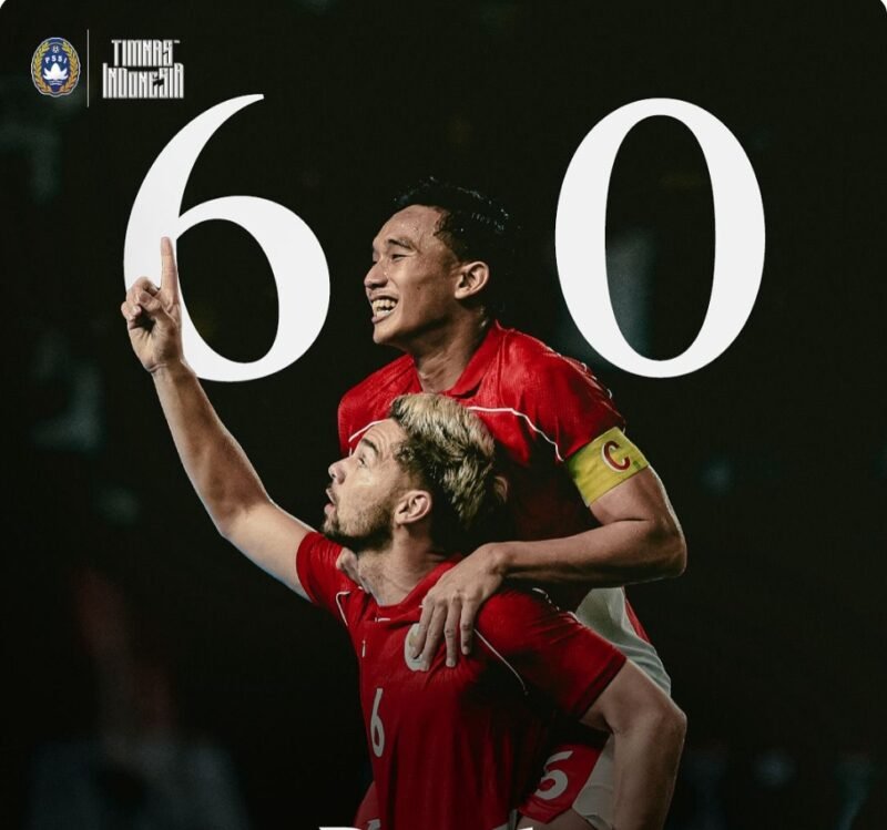 Selebrasi pemain Timnas Indonesia usai menang 6-0 atas Taiwan di laga uji coba. Kemenangan ini mendongkrak posisi Garuda ke peringkat 117 dunia dalam ranking FIFA. Foto: Dok. PSSI