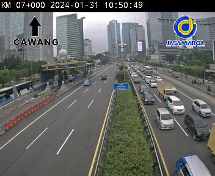 Jasa Marga tutup sementara gerbang tol Slipi, Semanggi, dan Kuningan di ruas Tol Dalam Kota Jakarta 24–25 September 2025. Dok: Jasa Marga