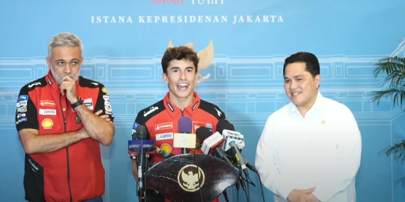 Marc Marquez memuji Sirkuit Mandalika, NTB, saat persiapan MotoGP 2025. Dok: Sekpres