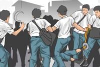 Polisi mengamankan empat pelajar SMA di Bogor usai tawuran di Taman Corat Coret yang melukai seorang siswa SMK. Foto, Dok-Ilustrasi