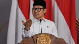 Menteri Cak Imin mengumumkan pemutihan BPJS Kesehatan di Istana bersama Presiden Prabowo. (PKB)