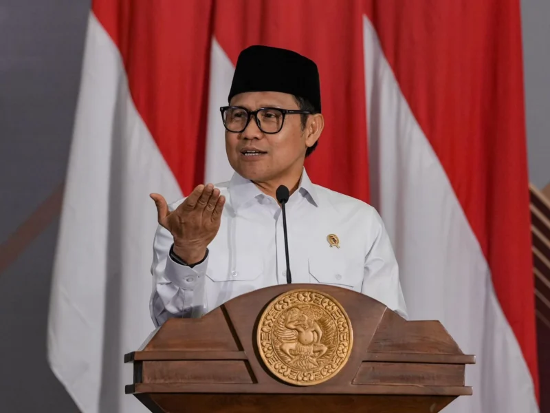 Menteri Cak Imin mengumumkan pemutihan BPJS Kesehatan di Istana bersama Presiden Prabowo. (PKB)