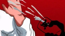 Ilustrasi, Disiram air keras. (Posnews/Ist)