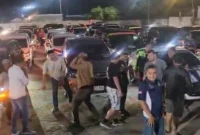 Ratusan anggota Buser Rentcar Nasional (BRN) Jabodetabek bersiap berangkat menuju Lampung untuk memeriahkan HUT ke-8 BRN di Hotel Amalia, Bandar Lampung. Dok: Posnews