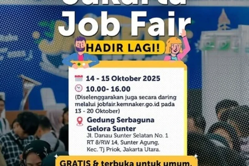 Jakarta Utara Job Festival 2025 mulai 14 Oktober. Dok: Instagram @dkijakarta

