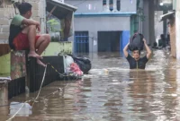 Kali Ciliwung, Jakarta Timur meluap. (Ist)