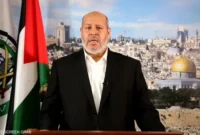 Pejabat Hamas Khalil al-Hayya mengumumkan berakhirnya perang Gaza dalam konferensi pers di Sharm el-Sheikh, Mesir, Jumat (10/10/2025). Dok: X/@VickyPalestine