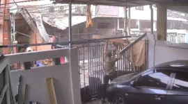 Ledakan rumah mewah di Cengkareng, Jakarta Barat, menyebabkan dua korban luka bakar parah. Dok: Istimewa
