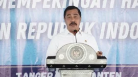 Menteri Imigrasi dan Pemasyarakatan Agus Andrianto menjelaskan kesiapan 968 lokasi pidana kerja sosial sebagai implementasi KUHP Baru di Jakarta. (Posnews/Ist)