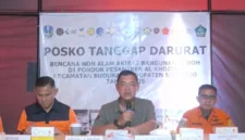 Deputi Bidang Penanganan Darurat BNPB, Budi Irawan saat konferensi. Dok: Istimewa