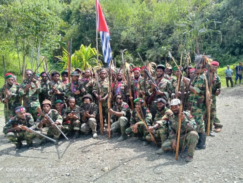 Serangan drone TNI menghantam markas OPM di Kiwirok, Papua Pegunungan, menewaskan Panglima OPM Lamek Alipky Taplo dan tiga anak buahnya. Dok: Istimewa