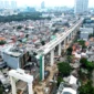 Pembangunan jalur LRT Jakarta Fase 1B Velodrome–Manggarai yang capai progres 72 persen, Oktober 2025.. Dok: Istmewa