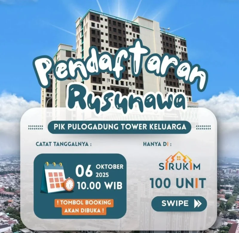 Pendaftaran Rusunawa PIK Pulogadung Resmi Dibuka, 100 Unit Disiapkan untuk Warga Jakarta. Dok: Istimewa