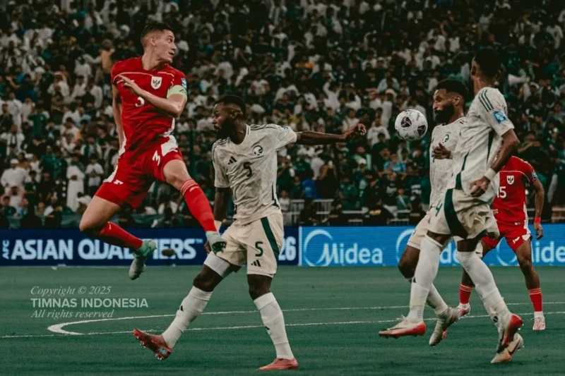 Suasana laga Timnas Indonesia vs Arab Saudi di Stadion King Abdullah, Jeddah, saat Kualifikasi Piala Dunia 2026 Grup B. Dok: PSSI