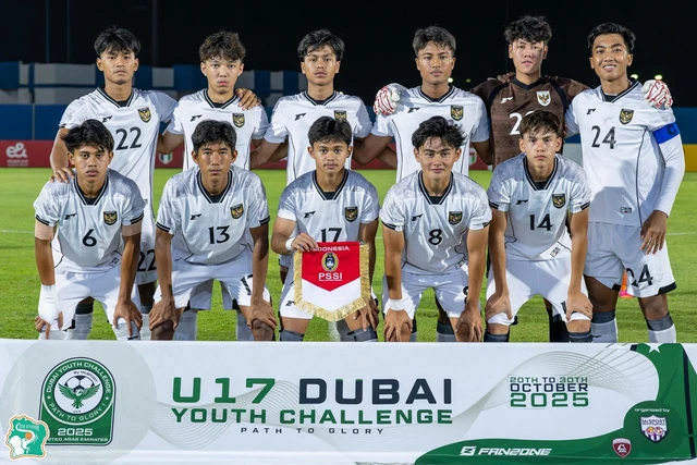 Pemain Timnas Indonesia U-17 bertanding melawan Panama U-17 di Dubai. (Federation Ivoirienne de Football)