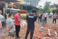 Ledakan rumah di Taman Palem Lestari, Cengkareng Barat, Jakarta Barat yang menyebabkan kerusakan parah dan korban luka bakar. Dok: PMJ