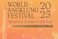 World Angklung Festival 2025 digelar di Kota Tua Jakarta, besok.