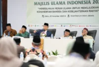 Ketua MUI Bidang Fatwa Prof Asrorun Niam Sholeh menyampaikan Fatwa Pajak Berkeadilan dalam Munas MUI XI 2025. (Posnews/Ist)