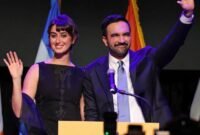 Foto, Zohran Mamdani jadi Wali Kota NYC, istrinya, Rama Duwaji (28), jadi sorotan. Ia adalah seniman politik keturunan Suriah yang merancang logo ikonik kampanye suaminya. Dok: Istimewa.