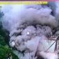 Gunung Semeru Meletus, awan panas terlihat menyembur. (Posnews/PVMBG)
