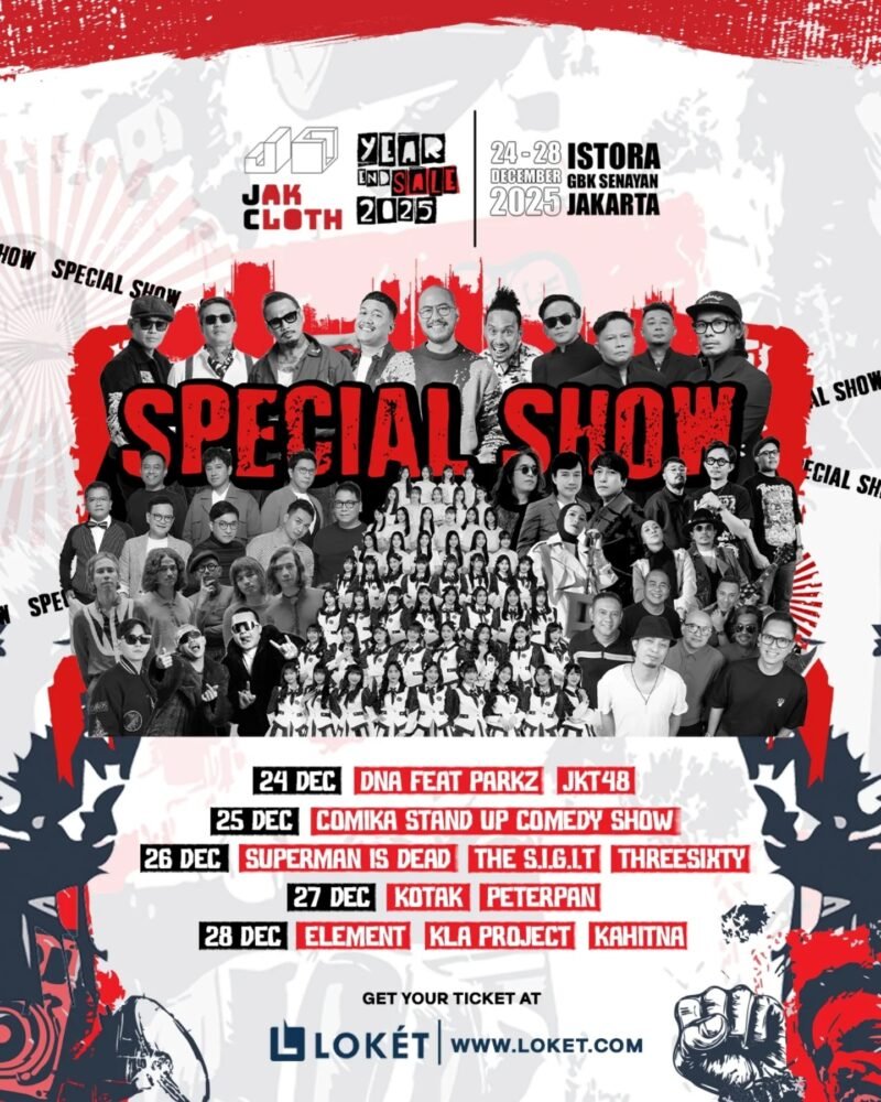 Jakcloth Year End Sale 2025 akan digelar di Istora Senayan jelang akhir tahun ini.