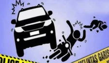 Ilustrasi kecelakaan lalu lintas antara motor dan truk di jalan raya Jakarta Utara. (Posnews/Net)