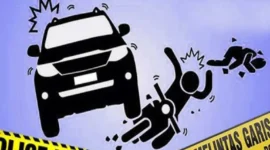 Ilustrasi kecelakaan lalu lintas antara motor dan truk di jalan raya Jakarta Utara. (Posnews/Net)