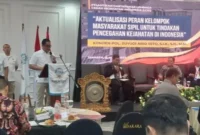 Kepala BNN Komjen Suyudi Ario Seto memaparkan strategi pemberantasan narkoba dalam seminar LCKI di Hotel Bidakara, Jakarta Selatan. (Posnews/Ist)