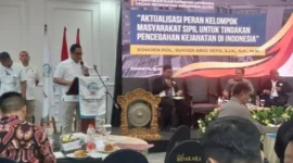 Kepala BNN Komjen Suyudi Ario Seto memaparkan strategi pemberantasan narkoba dalam seminar LCKI di Hotel Bidakara, Jakarta Selatan. (Posnews/Ist)