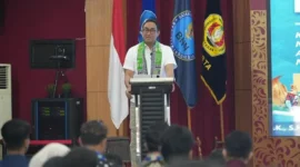 Kepala BNN Komjen Suyudi memaparkan ancaman peredaran narkoba di lingkungan kampus. (Posnews/BNN)