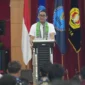 Kepala BNN Komjen Suyudi memaparkan ancaman peredaran narkoba di lingkungan kampus. (Posnews/BNN)