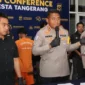 Kapolresta Tangerang merilis pengungkapan kasus pembunuhan Danu Warta Saputra. (Posnews/Ist)