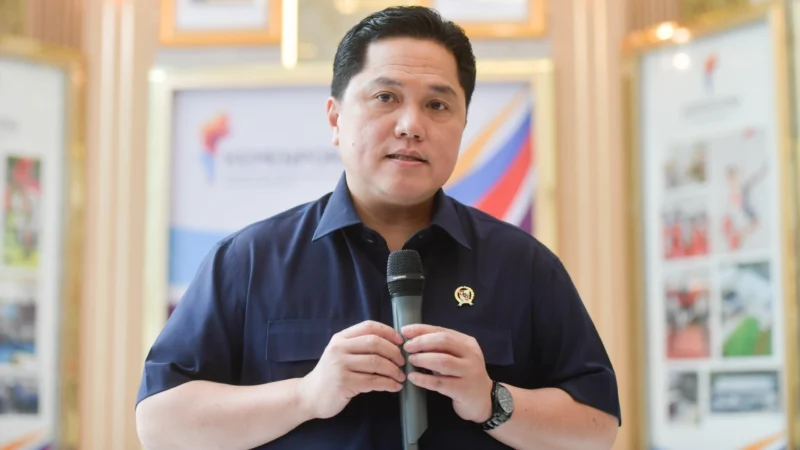Erick Thohir menyampaikan tanggapan soal kerja sama FIFA dan Saudi Fund untuk pendanaan pembangunan stadion. (Posnews/Menpora)